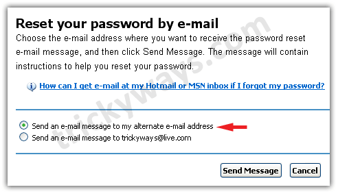 live com forgot password