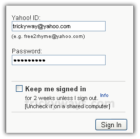 Yahoo mail alternate login