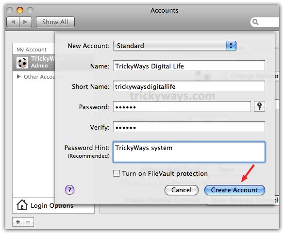 Creating a New Administrator Account in Mac OS