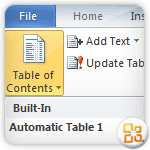 How to Create Table of Contents in Word 2007/2010
