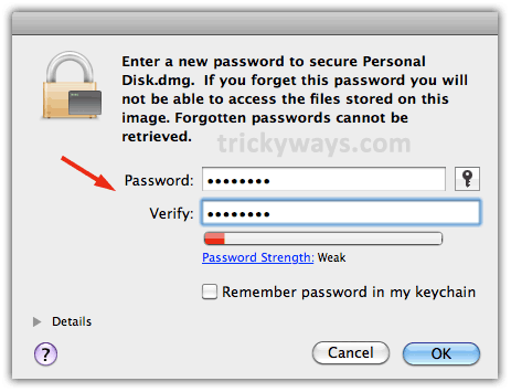 Create Password Protected Disk Image on Mac