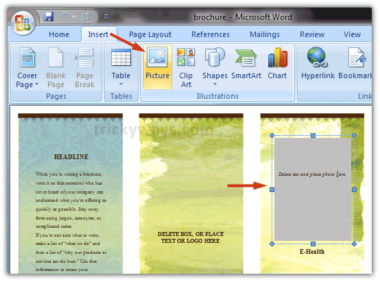 how to get a brochure template on microsoft word 2007