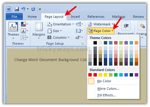 How to Change Background Color of a Word Document – Office