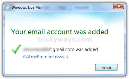 email-account-added-windows-live-mail-2011