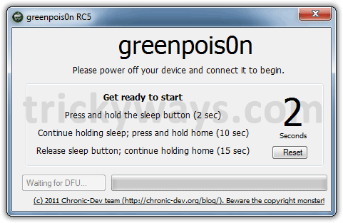 How to Jailbreak iPad 4.2.1 Untethered by means of  GreenPois0n RC5 [Windows] | iPad