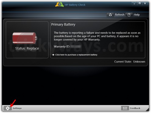 How do you perform a battery check on your HP laptop?