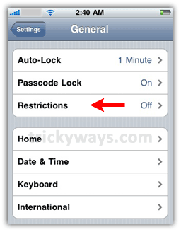 How to Enable Parental Controls on iPhone and iPod Touch | iPhone