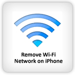 Remove WiFi network on iPhone