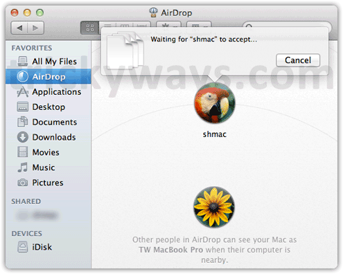 Share Files Between Macs Wirelessly using AirDrop - OS X Lion - Mac OS X