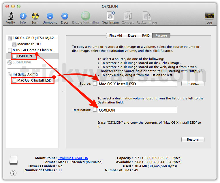 make bootable usb from os x dmg