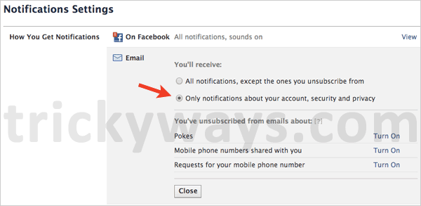 how to get rid of old facebook notifications