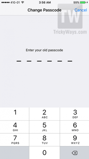 6 digits passcode security ios 9