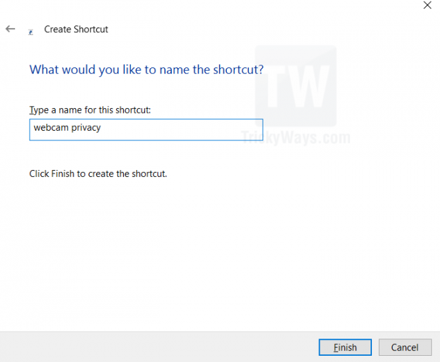 name settings shortcut