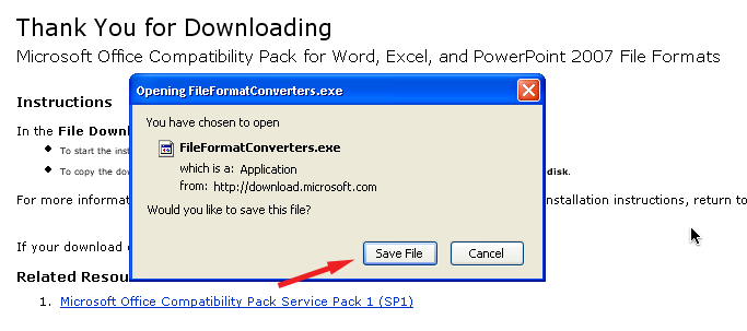 how to open office 2007 files in office xp