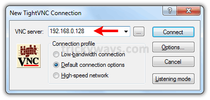 TightVNC connection
