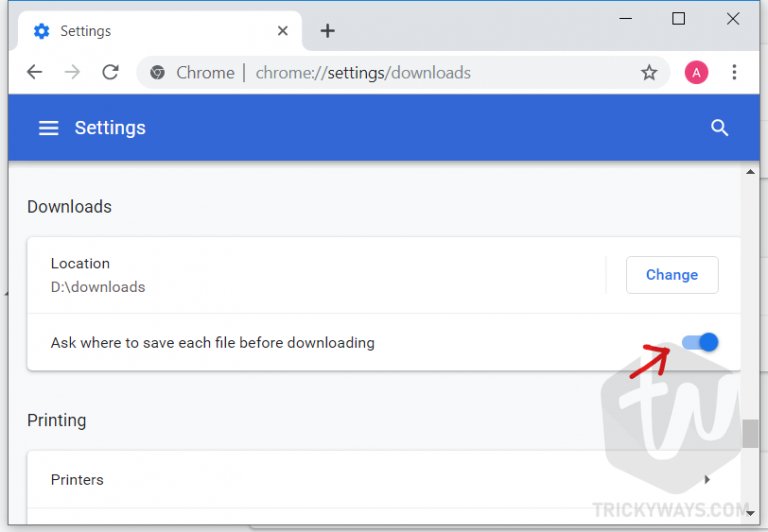 Change Default Download Location Chrome Download Settings Chrome