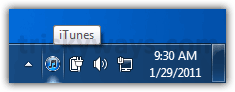 iTunes system tray icon