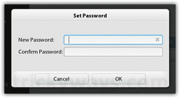 PlayBook Set Password