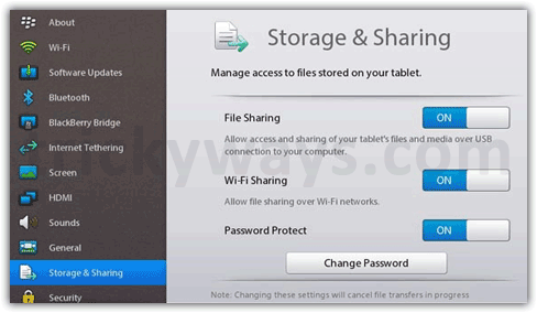 PlayBook storage and sharing