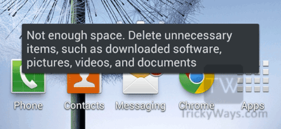 not-enough-space-delete-unecessary-items
