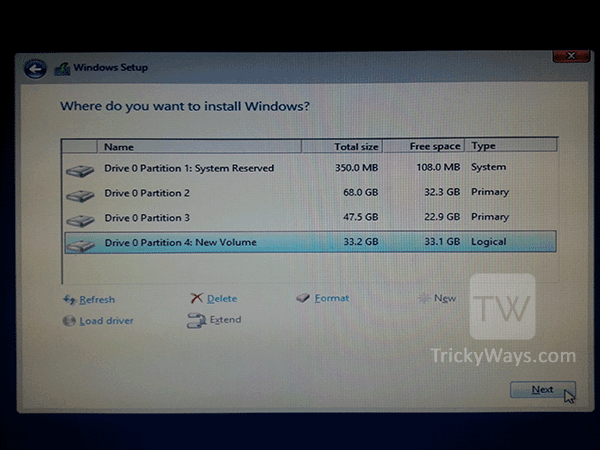choose-drive-to-install-windows-10