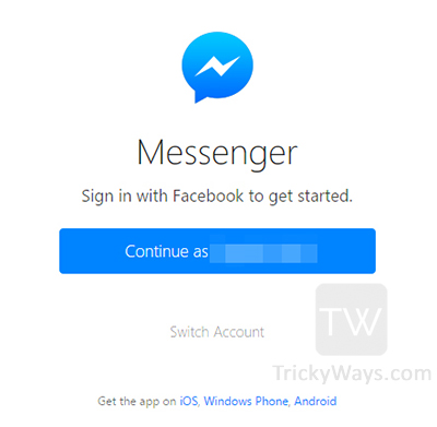 facebook messenger in browser