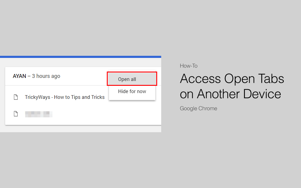 open all Chrome tabs from other computer