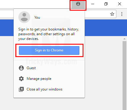 sign in to chrome