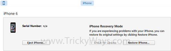 restore iPhone in recovery mode