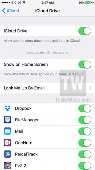 icloud drive icon home screen ios