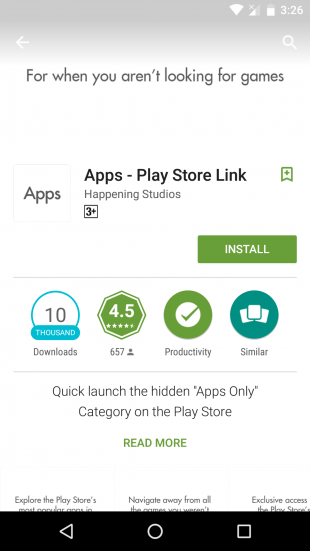 view apps only play store