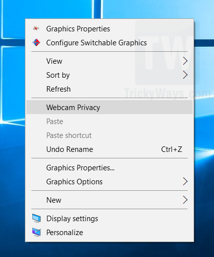 option added to context menu