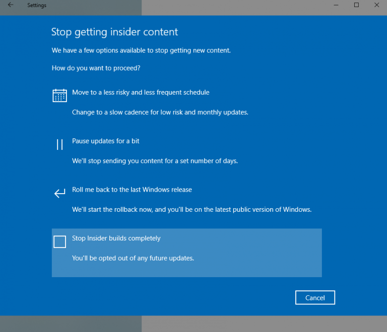 How to Opt-Out from Windows Insider Program and Stop Earliy Updates