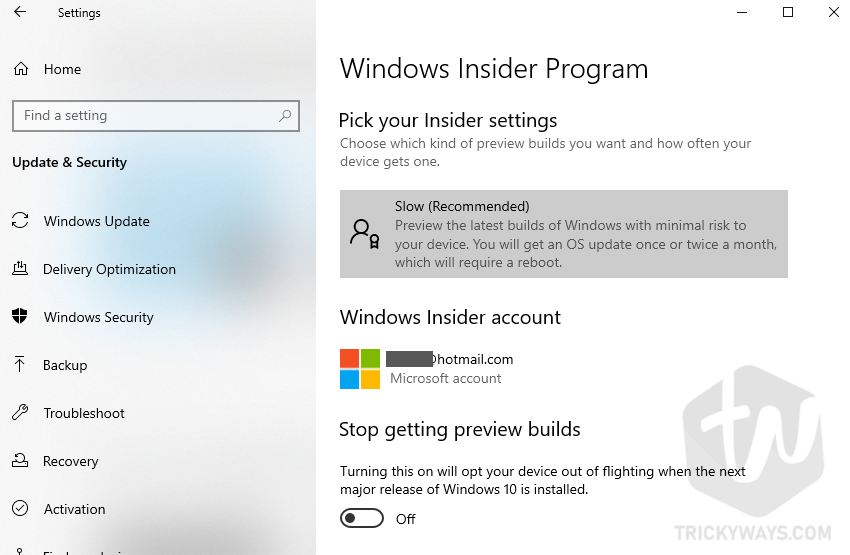 How to Opt-Out from Windows Insider Program and Stop Earliy Updates