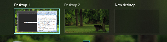 Switch between virtual desktops