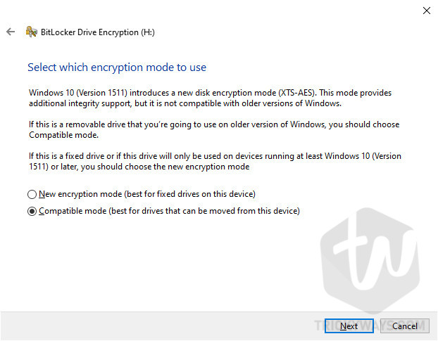 Windows 10 Bitlocker Drive Encryption