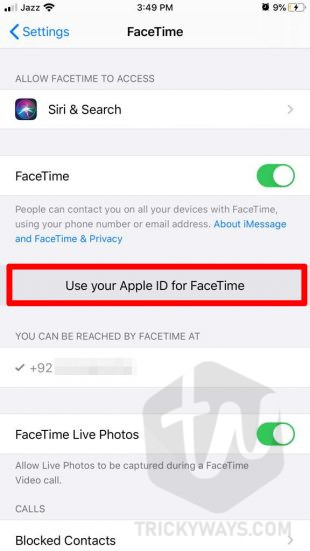 facetime use your apple id for facetime