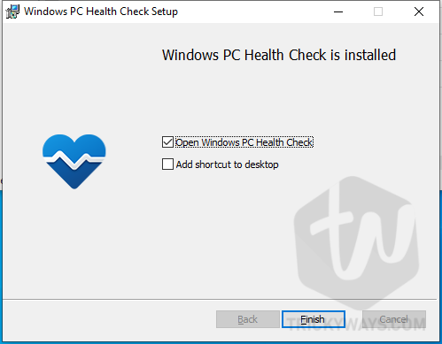 windows pc health check installed