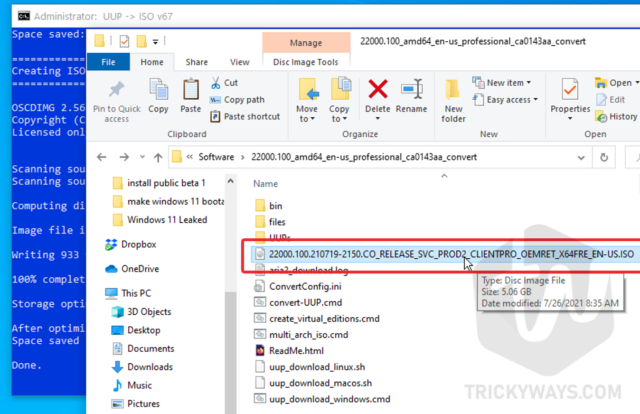 look for windows 11 ISO file