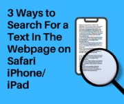 search text in webpage on safari