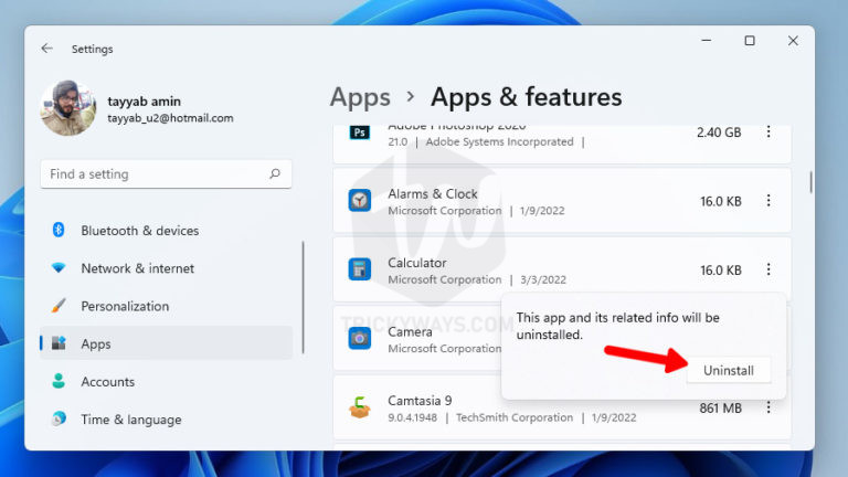 Reset Or Reinstall The Calculator App In Windows 11